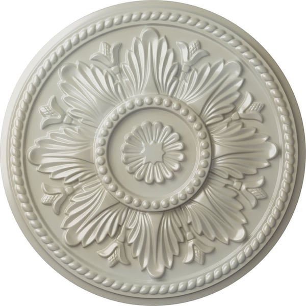 Ekena Millwork Edinburgh Ceiling Medallion (Fits Canopies up to 5 1/4"), Hand-Painted Flash Blue, 18"OD x 1 3/4"P CM18EDFBS - main